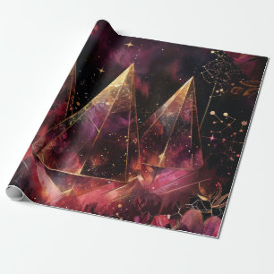 Papier Cadeau Motif céleste magique améthyste mystique