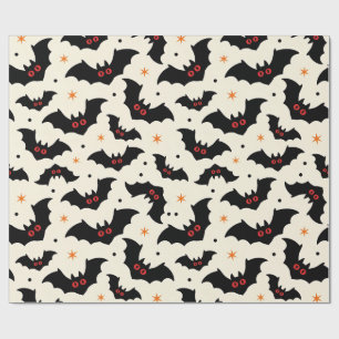 Papier Cadeau Motif Chauve-Souris Mignonne Halloween Épouvante