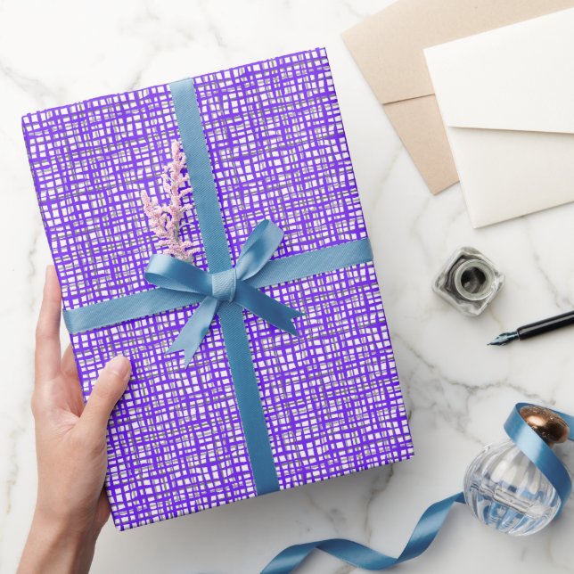 Papier Cadeau Motif Checker 01Ab. Violet non BG (Cadeaux)