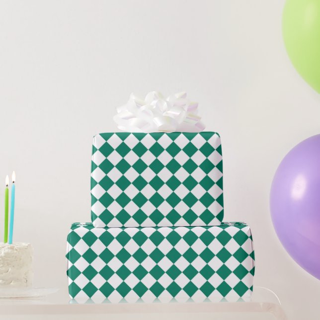 Papier Cadeau Motif chèque classique Pepper Green (Cadeaux de fête)