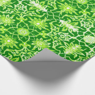 Papier Cadeau Motif chinois Art Nouveau - Emerald Green