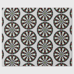 Papier Cadeau Motif cible fléchettes carrées