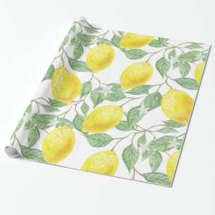 Papier Cadeau Motif citron