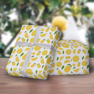 Papier Cadeau Motif citron