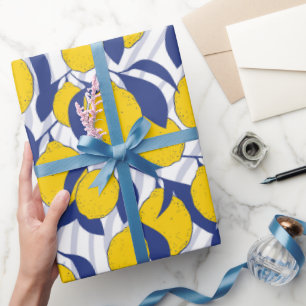Papier Cadeau Motif Citrons