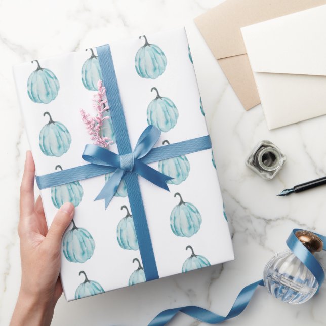 Papier Cadeau Motif Citrouille aquarelle (Cadeaux)