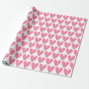 Papier Cadeau Motif Coeurs roses
