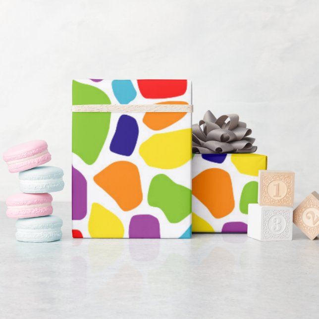 Papier Cadeau Motif coloré Abstrait (Baby Shower)