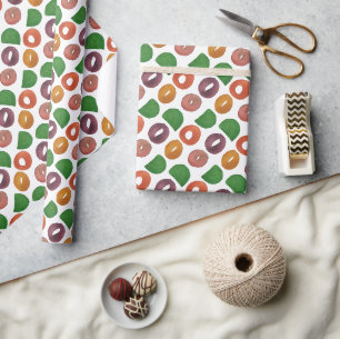Papier Cadeau Motif Coloré Artistique Automnal Moderne