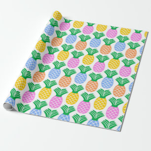 Papier Cadeau Motif coloré branché à l'ananas