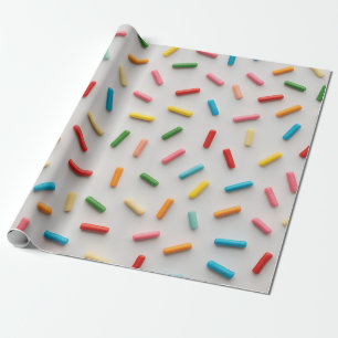 Papier Cadeau Motif coloré de paillettes arc-en-ciel