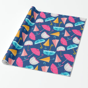 Papier Cadeau Motif coloré de parapluie