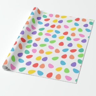 Papier Cadeau Motif coloré OEufs de Pâques