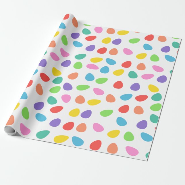 Papier Cadeau Motif coloré OEufs de Pâques (Déroulé)