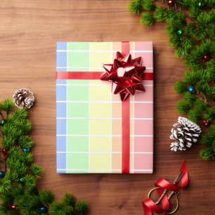 Papier Cadeau Motif coloré Pastel Rainbow