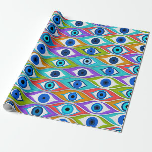 Papier Cadeau Motif coloré pour la protection des yeux du mal