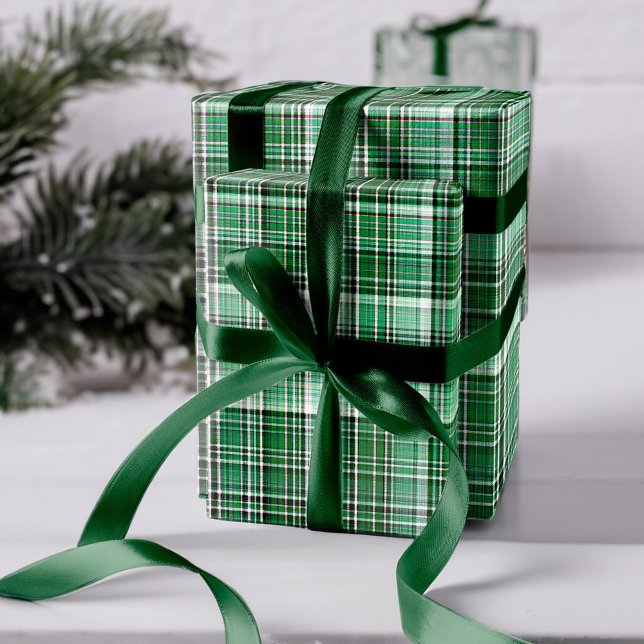 Papier Cadeau Motif confortable à plat rouge et blanc (Cozy Red and White Plaid Flannel Pattern Wrapping Paper)