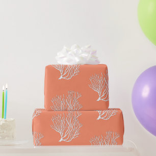 Papier Cadeau Motif corail de mer Choix de couleur Emballage tou