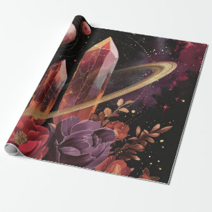 Papier Cadeau Motif cosmique de champ d'étoiles de galaxie améth
