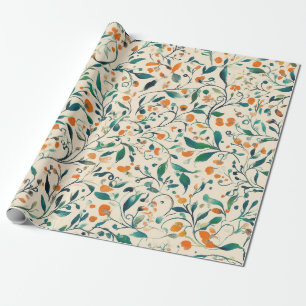 Papier Cadeau Motif couleur Paisley d'inspiration vintage (3)