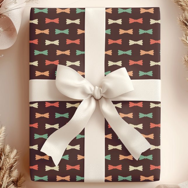 Papier Cadeau Motif Cravate branché Retro Hipster Bow (Créateur téléchargé)