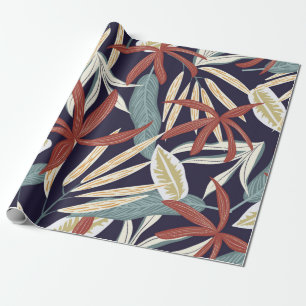 Papier Cadeau Motif créatif sans faille avec plantes tropicaux s