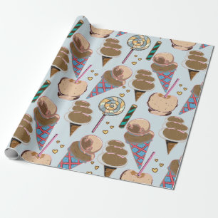 Papier Cadeau Motif crème glacée   motif Lollies   lollipop 25