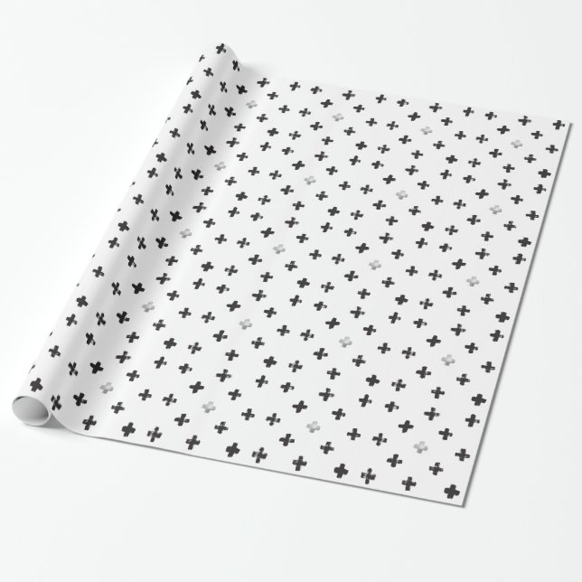 Papier Cadeau Motif croisé suisse (Déroulé)