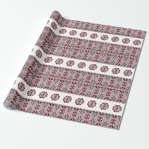 Papier Cadeau Motif croix rouge et noir original
