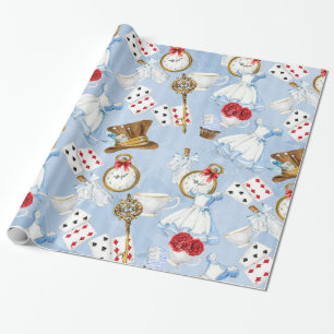 Papier Cadeau Motif d'Alice du pays des merveilles