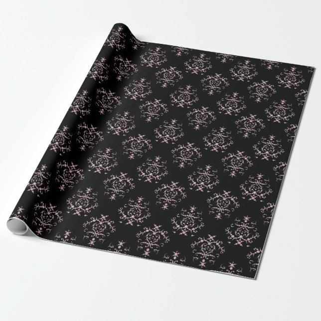 Papier Cadeau Motif damassé vintage (Déroulé)