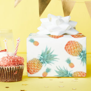 Papier Cadeau Motif d'ananas tropical   Thème Fruit