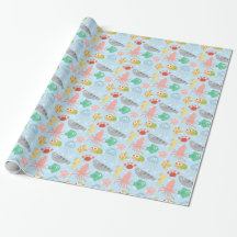 Motif d'animaux sous-marins mignons et colorés