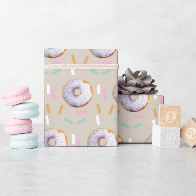 Papier Cadeau Motif d'aquarelle à pâte fine (Baby Shower)