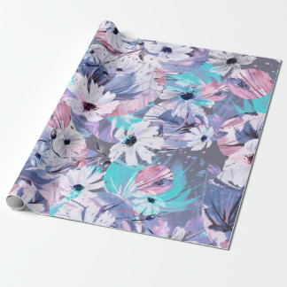 Papier Cadeau Motif d'aquarelle créatif et transparent des plant
