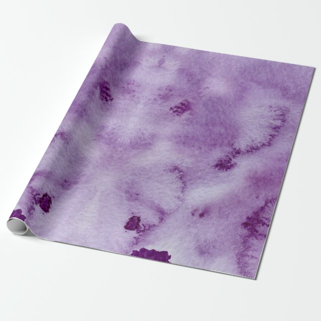 Papier Cadeau Motif d'aquarelle Ombre Ultra Violet (Déroulé)