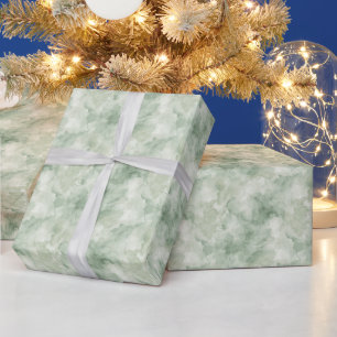 Papier Cadeau motif d'aquarelle verte
