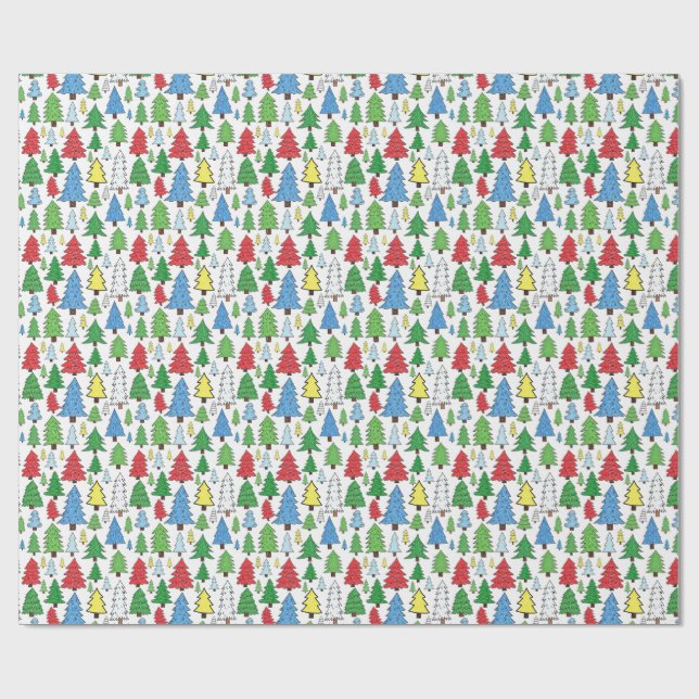 Papier Cadeau motif d'arbre (Plat)