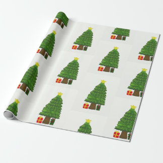 Papier Cadeau Motif d'arbre de Noël