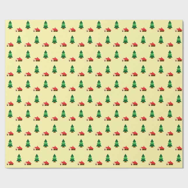 Papier Cadeau Motif d'arbre forestier - Confortable conception n (Plat)