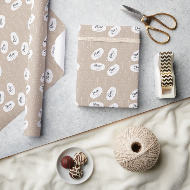Papier Cadeau Motif d'arbre simple moderne (Artisanat)