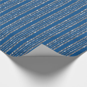 Papier Cadeau Motif d'argent bleu