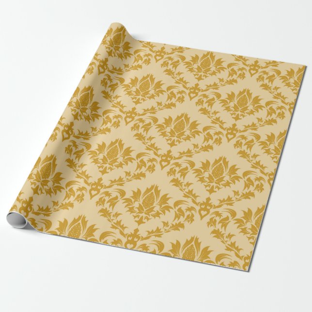 Papier Cadeau Motif d'arrière-plan Damask transparent, abstrait, (Déroulé)