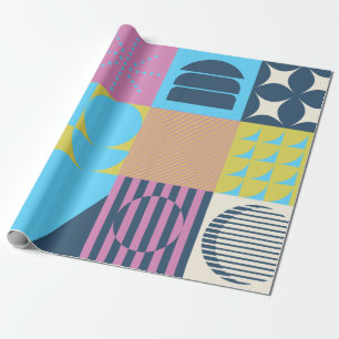 Papier Cadeau Motif d'art néo-moderniste réalisé avec g abstrait