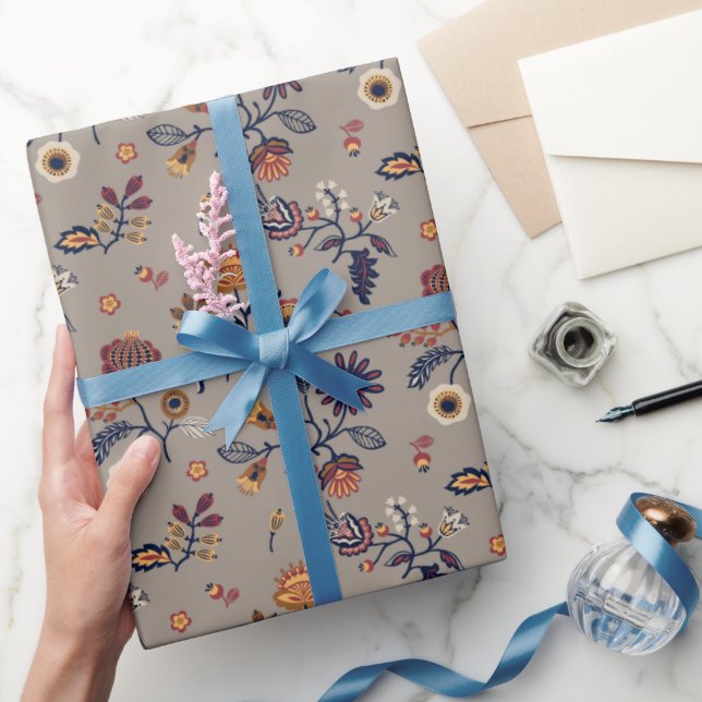 Papier Cadeau Motif d'art populaire  (Cadeaux)