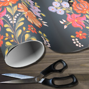Papier Cadeau Motif d'art populaire sud-hongrois
