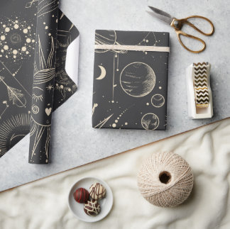 Papier Cadeau Motif d'astronomie