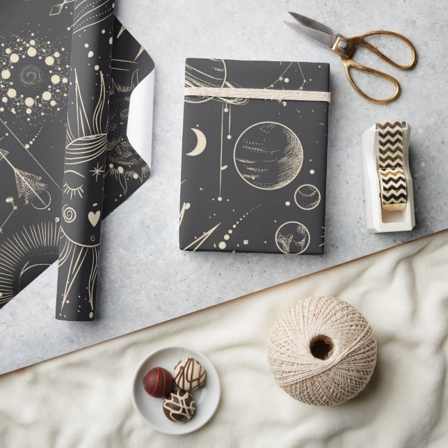Papier Cadeau Motif d'astronomie (Artisanat)
