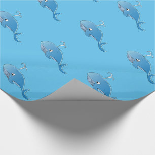 Papier Cadeau Motif de baleines - Papier à enveloppement brillan
