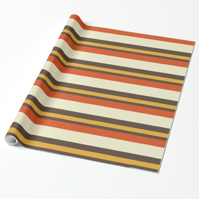 Papier Cadeau Motif de bandes colorées 2 (Déroulé)